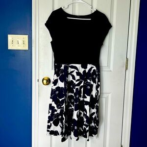 Laksmi XXL blue & white cotton dress